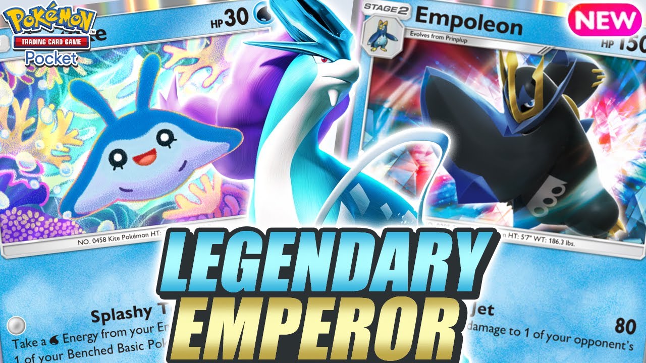 YOUR EMPEROR HAS RETURNED ! EMPOLEON is Amazing with MANTYKE & SUICUNE ! - Pokemon TCG Pocket