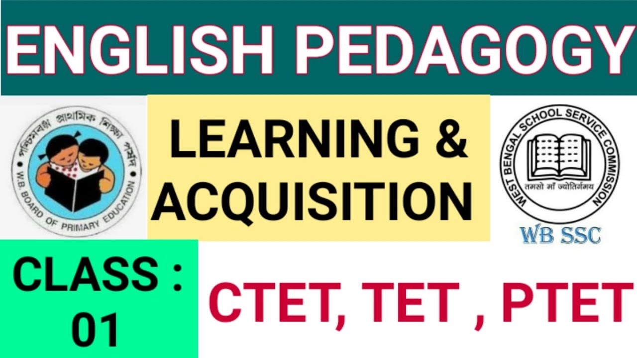 Learning and Acquisition in English Pedagogy || TET , CTET , PTET