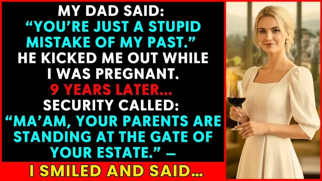 My Dad Kicked Me Out at 18 While Pregnant—9 Years Later He Stood at My Gate,Trembling & Speechless