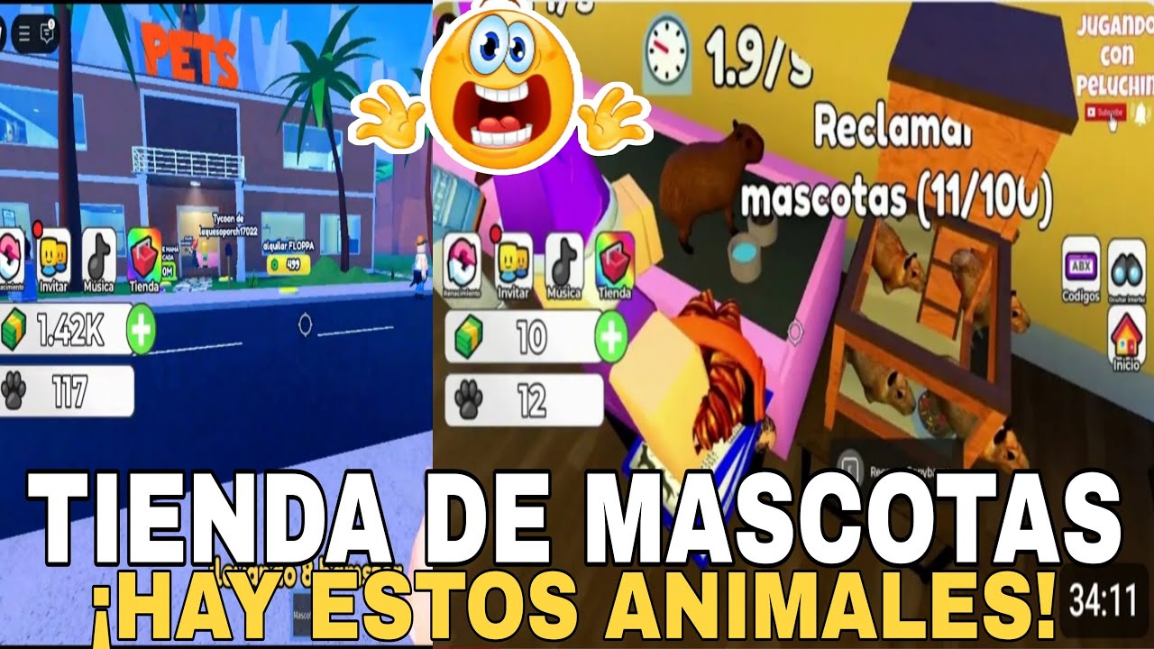 Hoy Jugamos TIENDA de MASCOTAS TYCOON (Capybara) | ROBLOX : Jugando con Peluchin