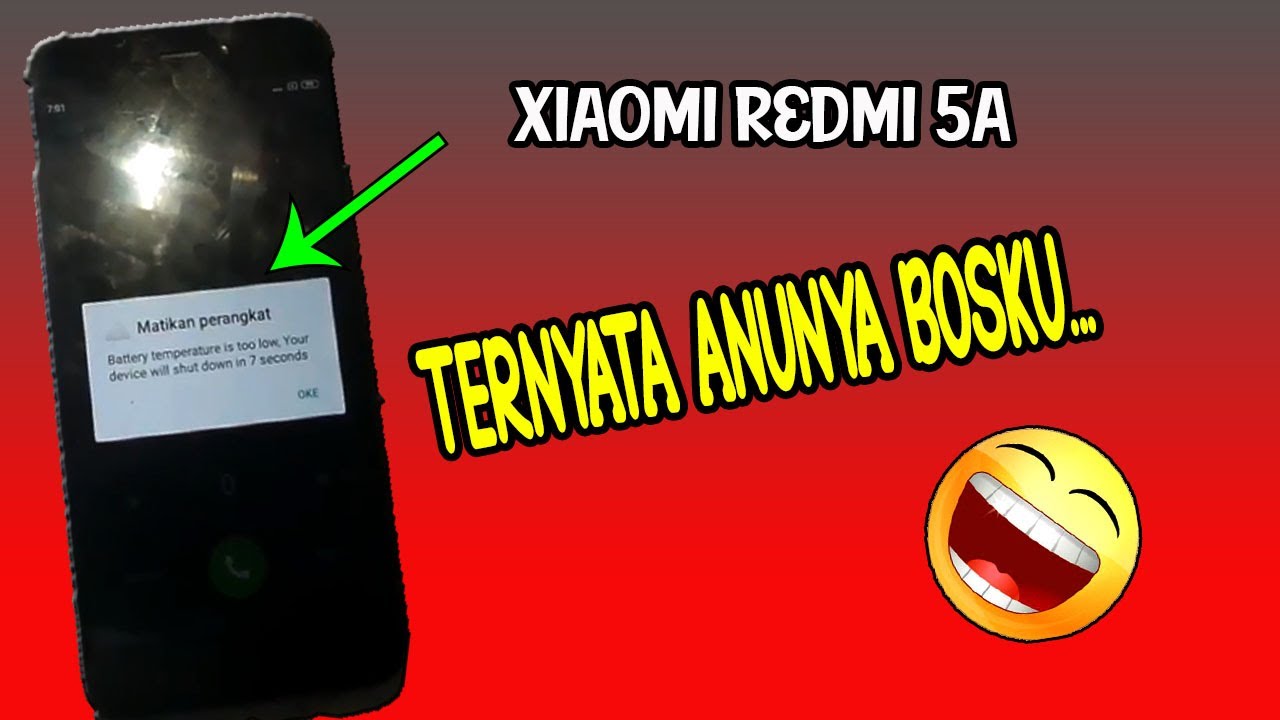 mengatasi redmi 5a battery temperature too low