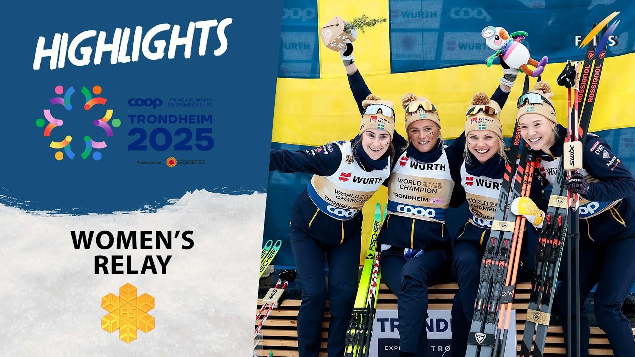 Sweden pip Norway by just 0.7 to win Women's Relay title | Trondheim 2025