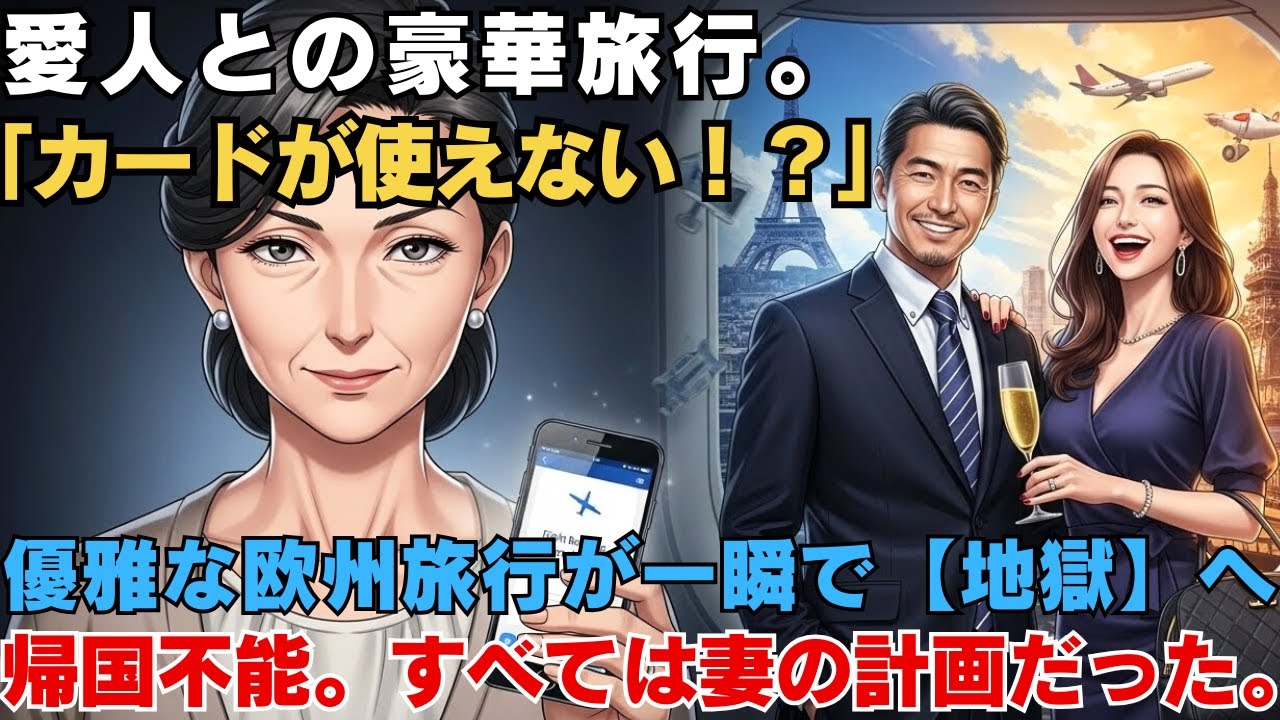 愛人との欧州旅行を計画する夫。私は帰りの航空券をキャンセルし、到着と同時にカードを全て凍結させた。