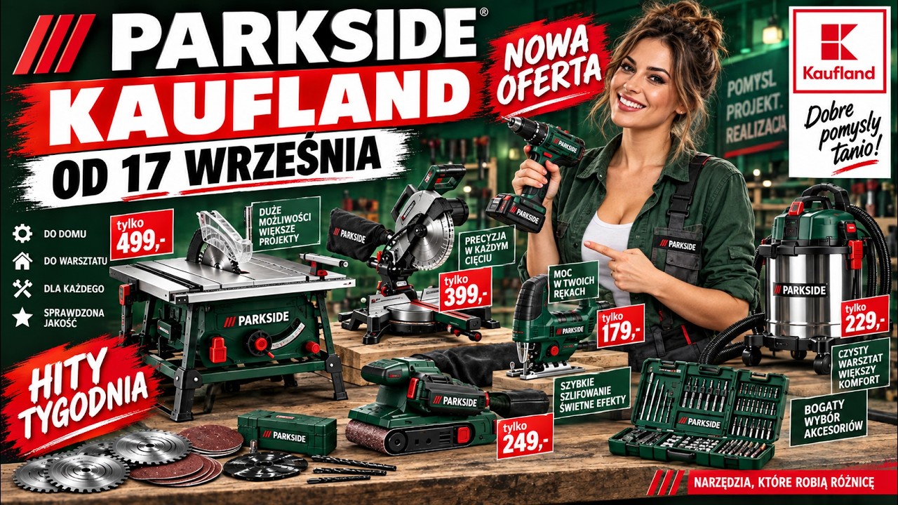 PARKSIDE w KAUFLANDZIE od 17 WRZEŚNIA! Nowa oferta narzędzi, elektronarzędzi i Parkside Performance