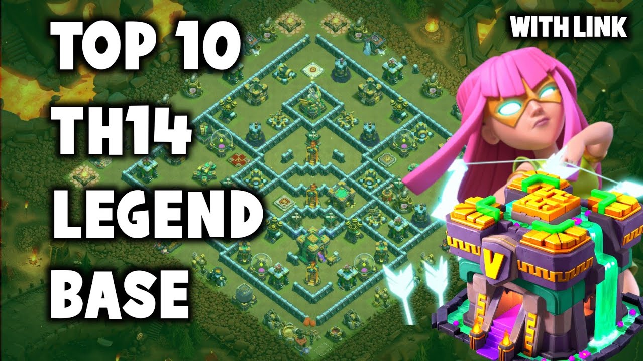 Top 10 Th14 Legend Base | Anti 3 Star Trophy Pushing Bases | Legend League Base with Link