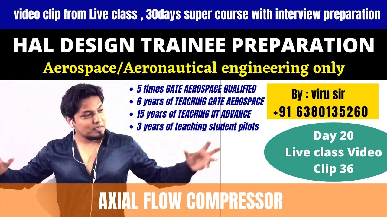 axial flow compressor | GATE | HAL DESIGN TRAINEE | aircraft propulsion lectures | online coaching