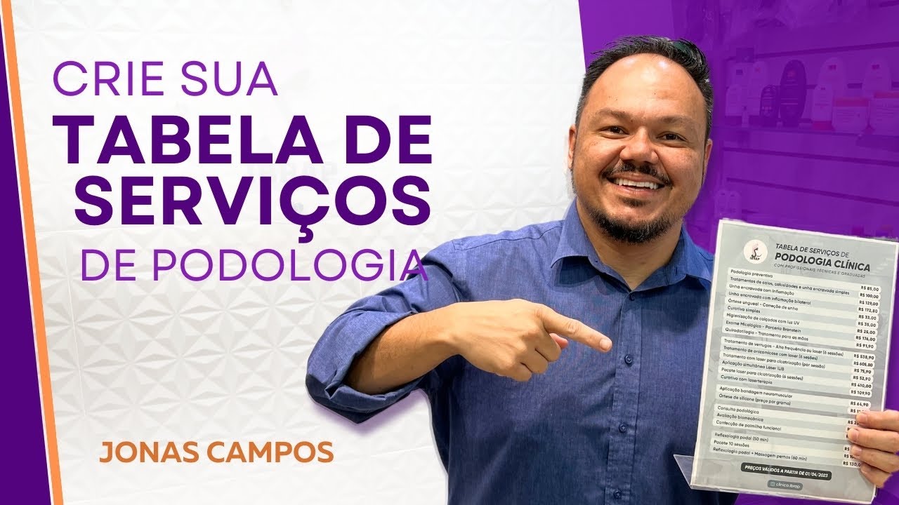 Crie Sua Tabela de Serviços de Podologia