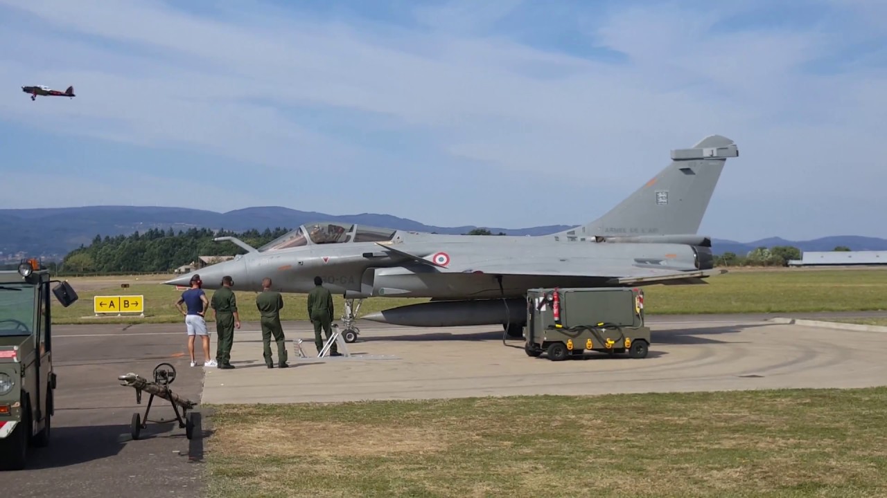 Démarrage et Décollage Dassault Rafale - Roanne - 12 septembre 2016 - Rafale Startup and take off