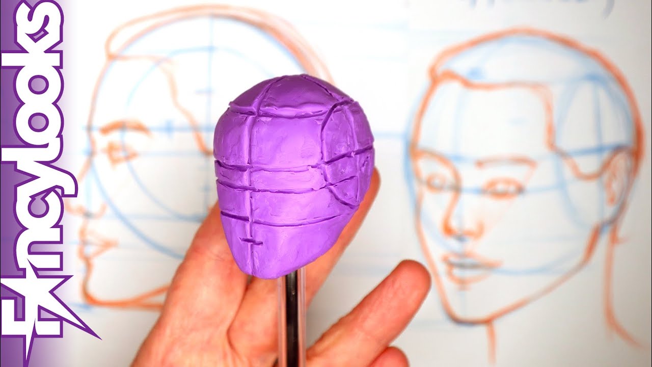 Cómo hacer esquema para retrato de frente, perfil y 3/4 -Método Loomis-paso a paso