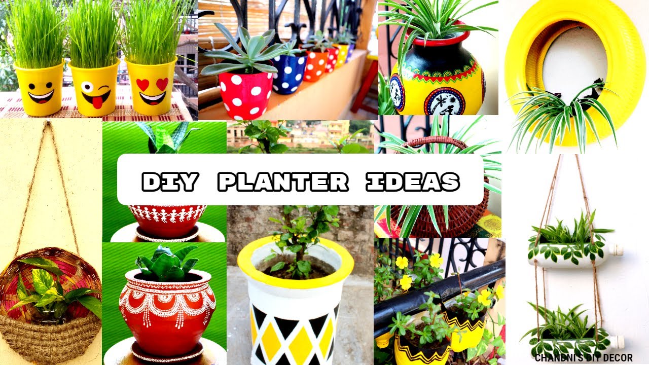 DIY Planter Ideas Using Household Discards || बेकार पड़े चीजों से बनाए सुंदर प्लान्टर ।