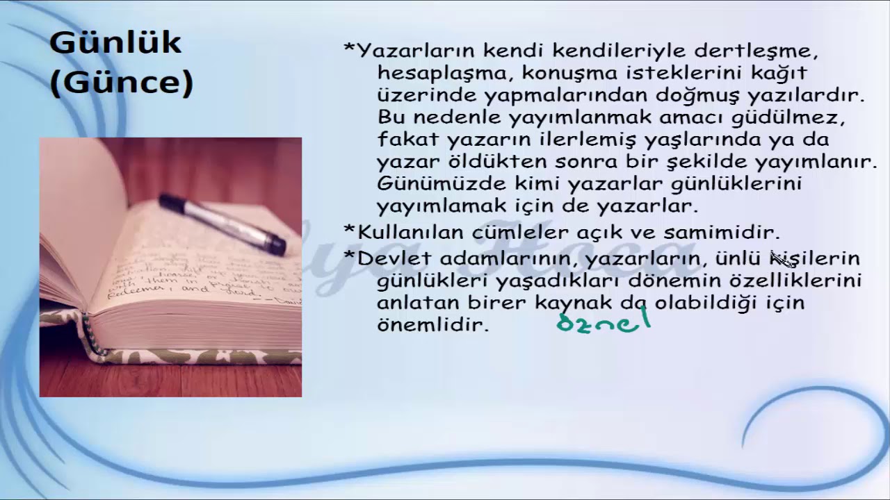 Yazılı Anlatım Türleri AYT, AÖF