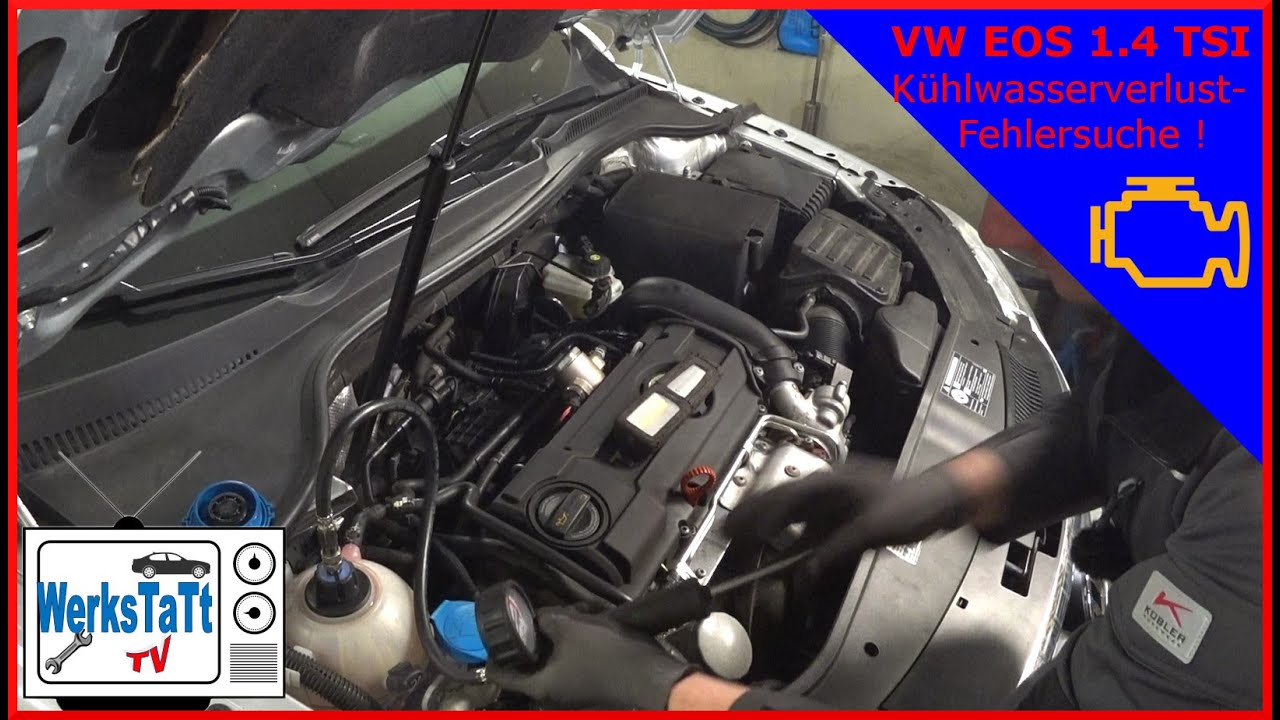 ►VW EOS◄ Kühlwasserverlust - Fehlersuche [Coolant water lost... troubleshooting] ◢WERKSTATT-TV◣