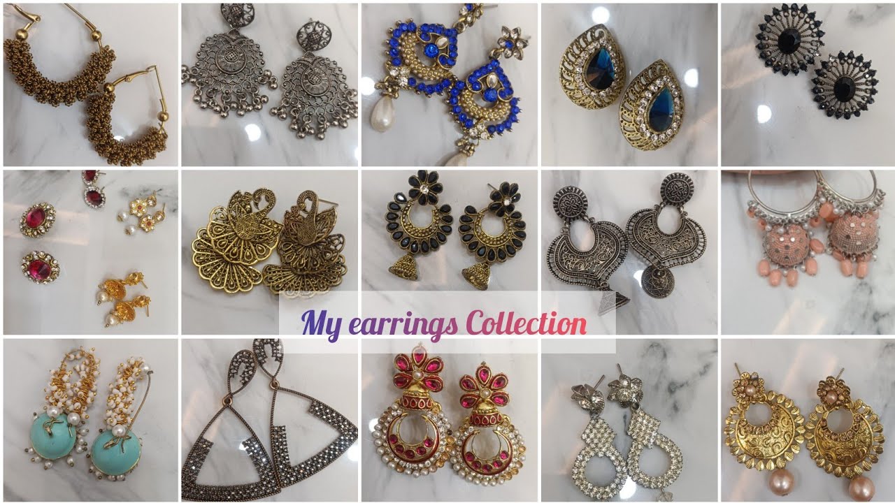 My Earrings Collections👈😍#pavaniammu 