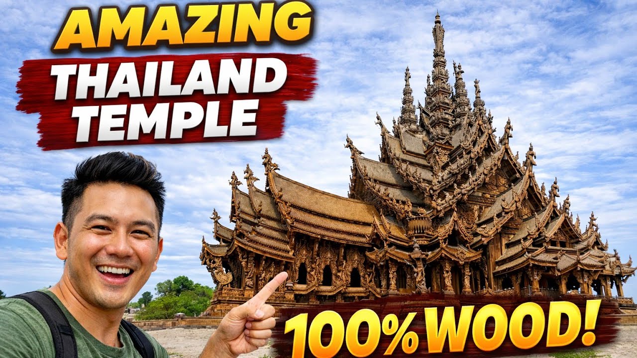 Sanctuary of Truth Pattaya Tour | Incredible Wooden Architecture in Thailand #thailand