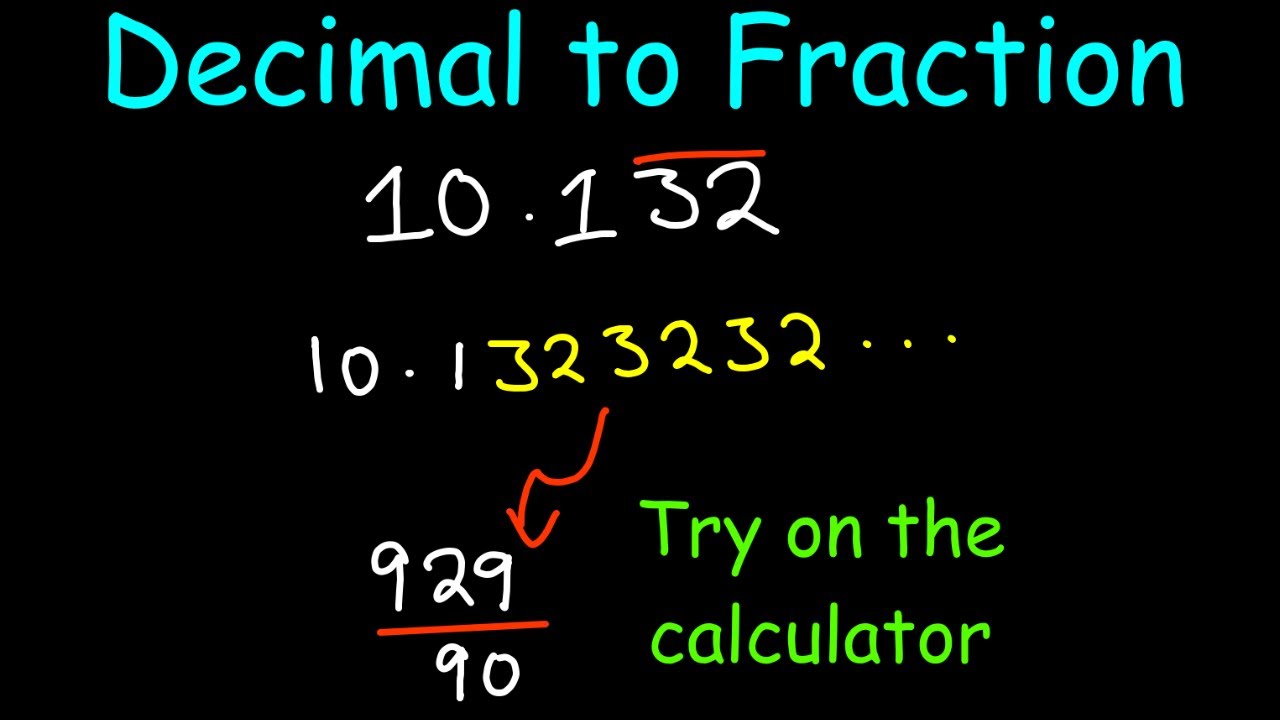 How to convert recurring decimals to fractions