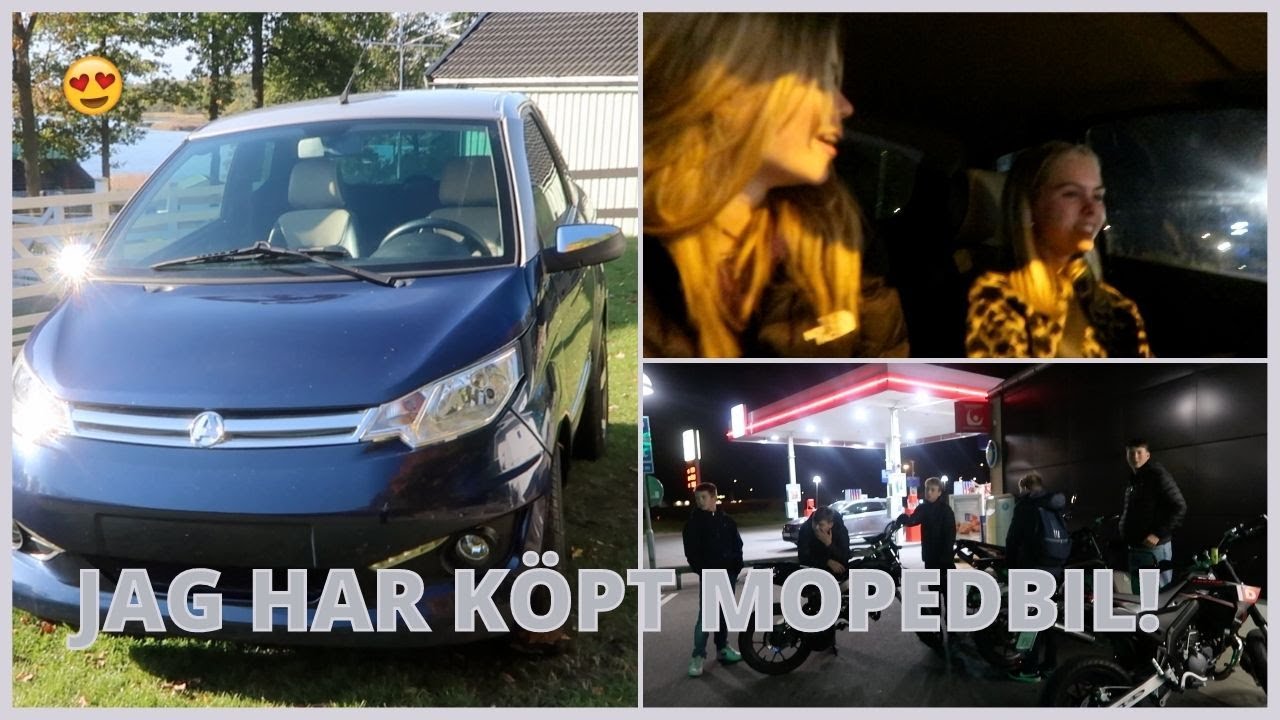 MIN MOPEDBIL!!!! häng med vänner  *VLOGG*
