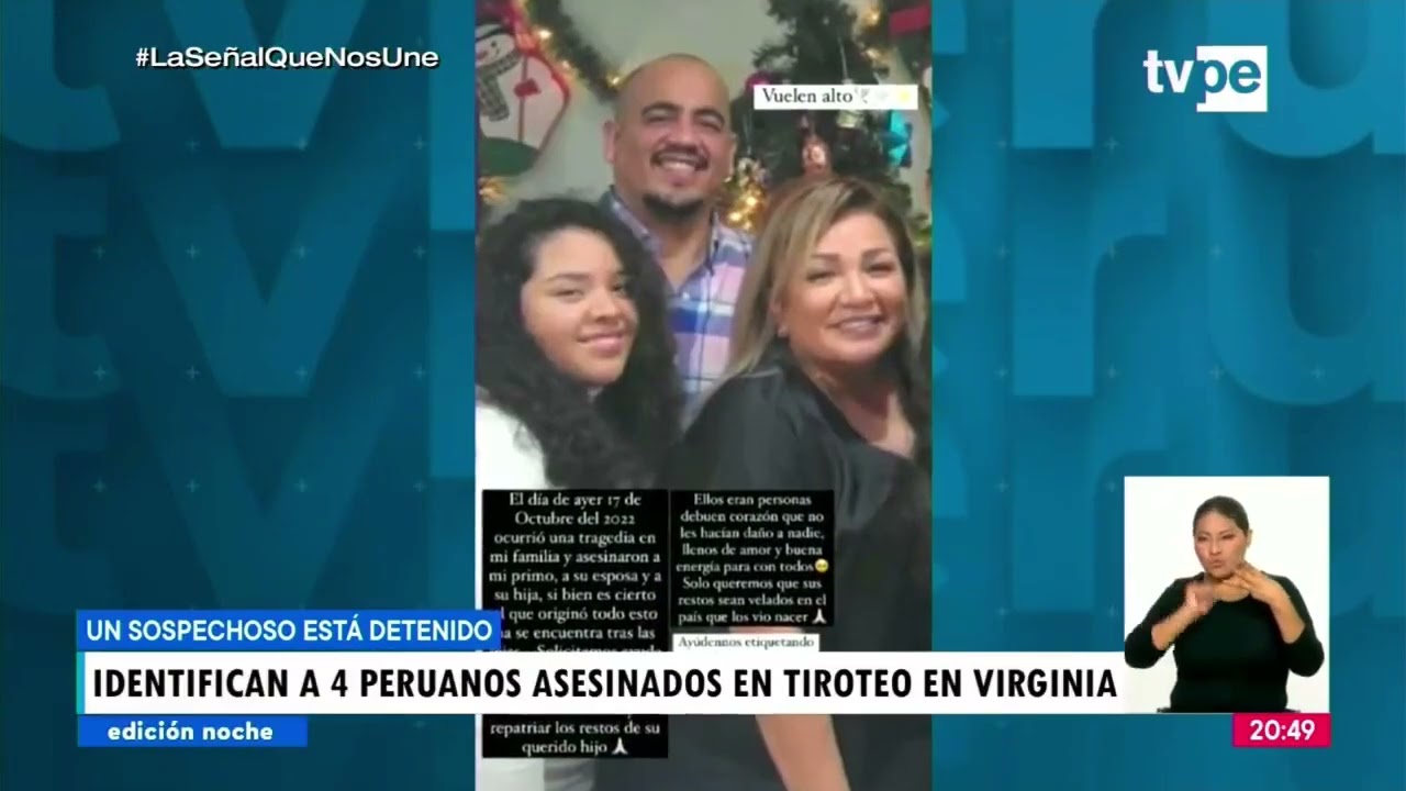 Cuatro peruanos fueron asesinados en casa de Virginia, Estados Unidos
