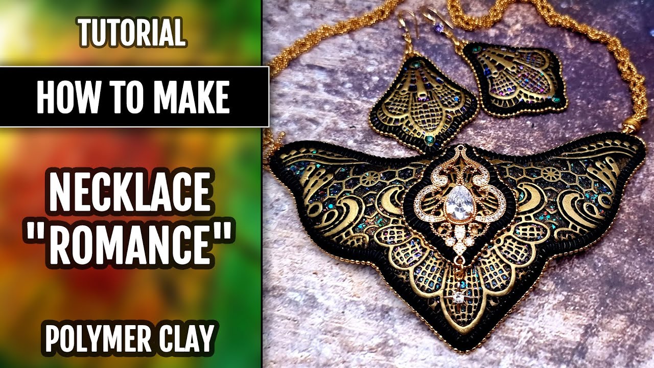 Beautiful romantic jewelry set! Polymer clay project! How to make