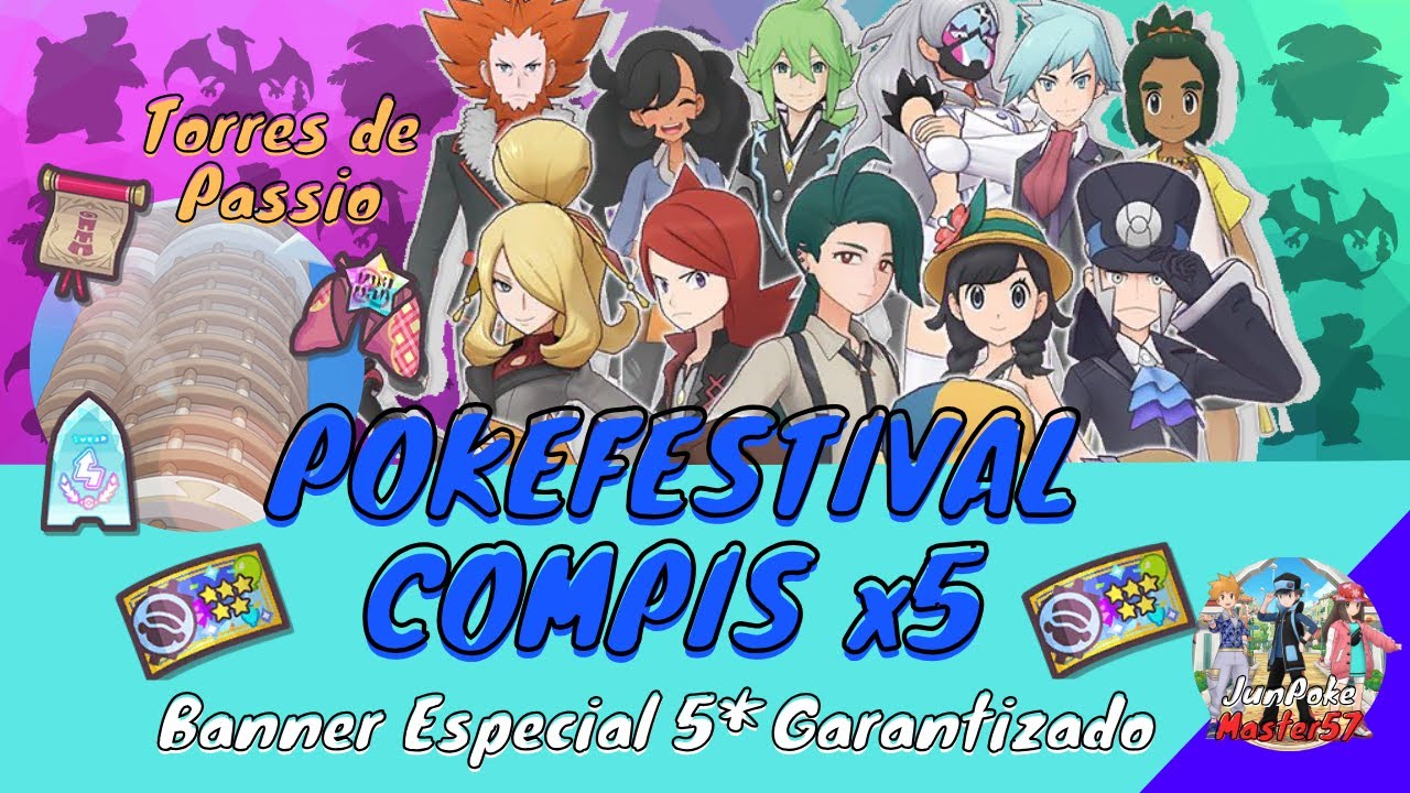 BANNER ESPECIAL 5* GARANTIZADO, TORRES DE PASSIO, NIVEL 200 Y JOYAS - POKÉMON MASTERS EX