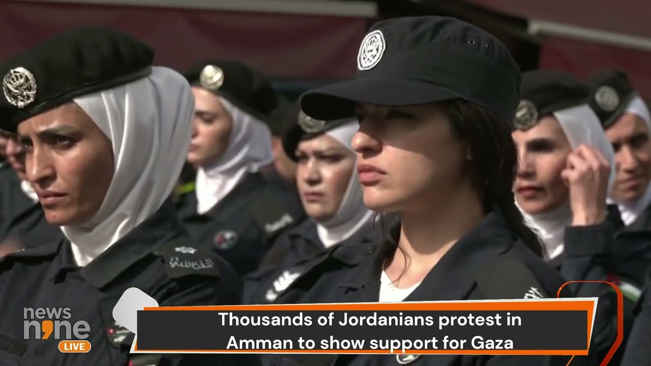 Thousands of Jordanians protest in Amman to show support for Gaza | News9