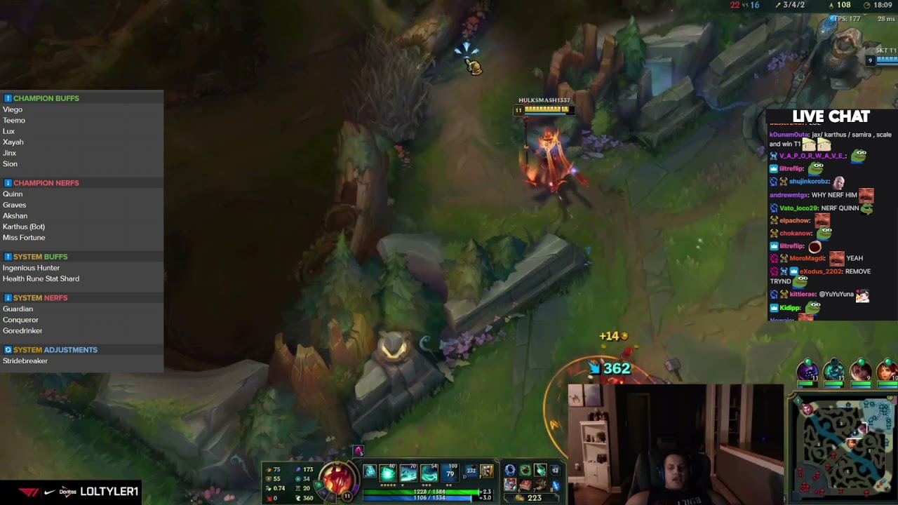 Tyler1 rages over Quinn being nerfed in patch 11.21
