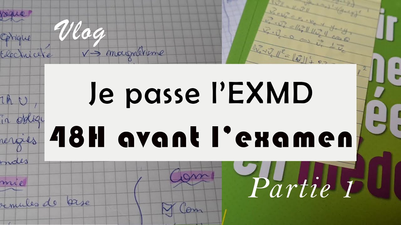 Je passe l'examen! VLOG - partie 1 - 48H avant l'EXMD