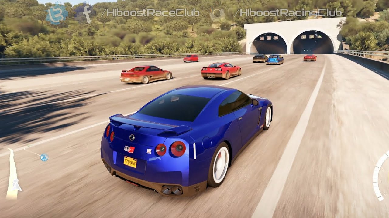 Forza Horizon 2 (XB1) | AMS Alpha 12 Nissan GTR | Highway Runs w/ 900-1000+HP Cars