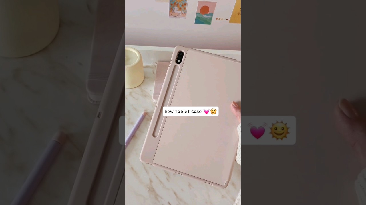 Samsung Tablet Case Unboxing 🌞 Aesthetic Cute Samsung Galaxy Tab S7 Accessories #samsungtablet