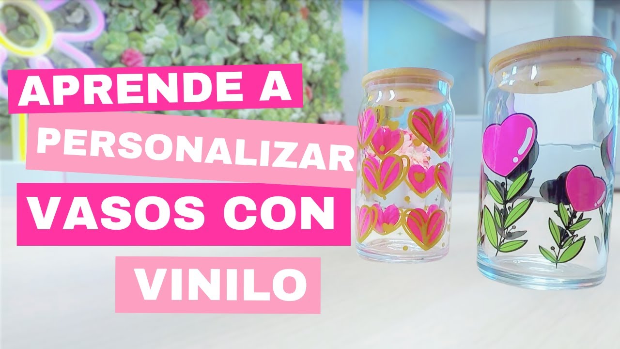 Cómo decorar vasos con VINILO PERMANENTE | Go2Craft