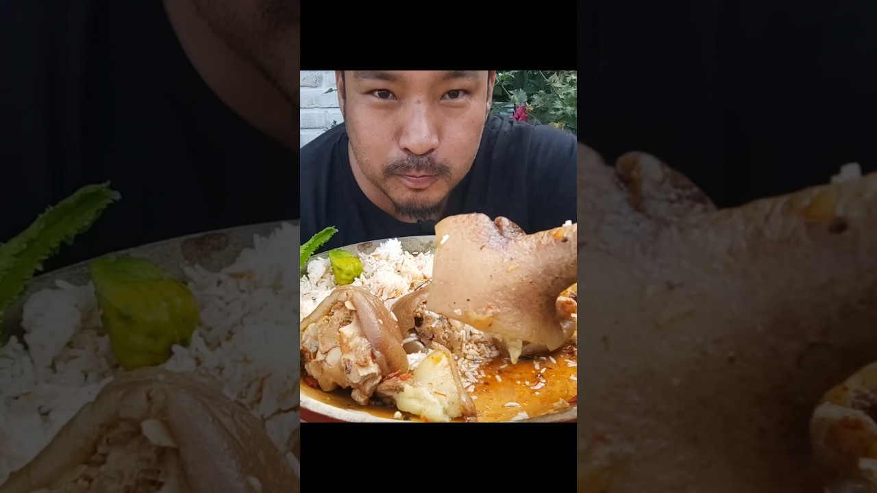 full pork tail eating 🤤 | ASMR | Pork mugbang| ft.Kents vlog (Kents vlog shorts )