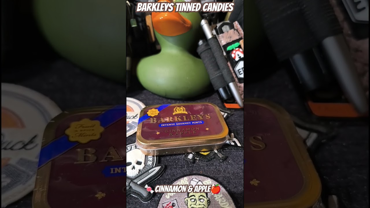 🚨🔝🍬BARKLEYS tinned candies, love flavor cinnamon and apple🍎🤤🦆.#edc #shorts #candies #everydaycarry