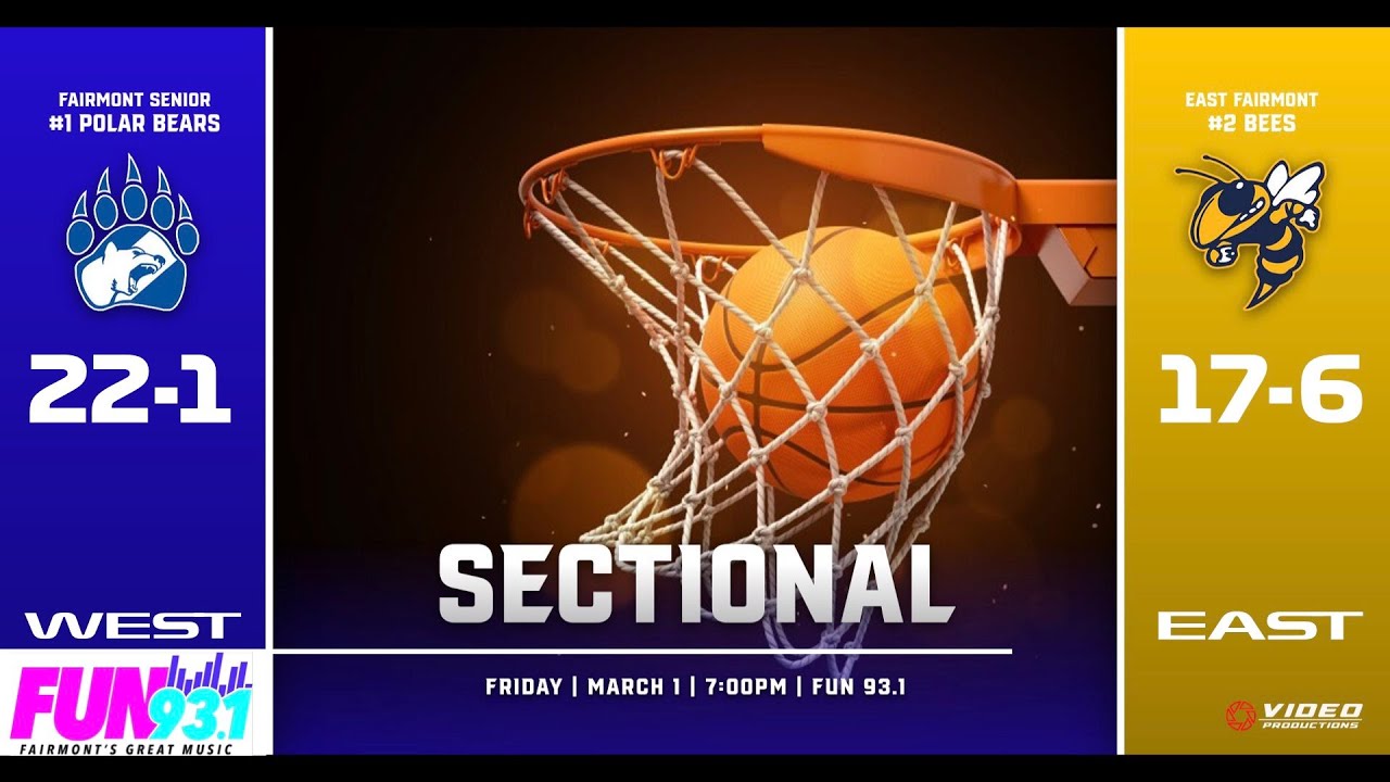 Fairmont Sr vs East Fairmont | 2023-2024 Boys' Sectional Championship Basketball *LIVE*