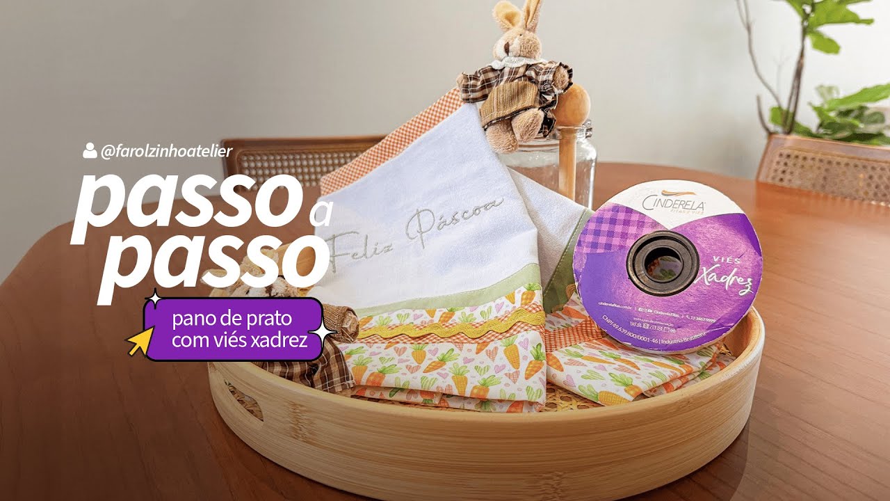 PANO DE PRATO COM O TEMA DE PÁSCOA