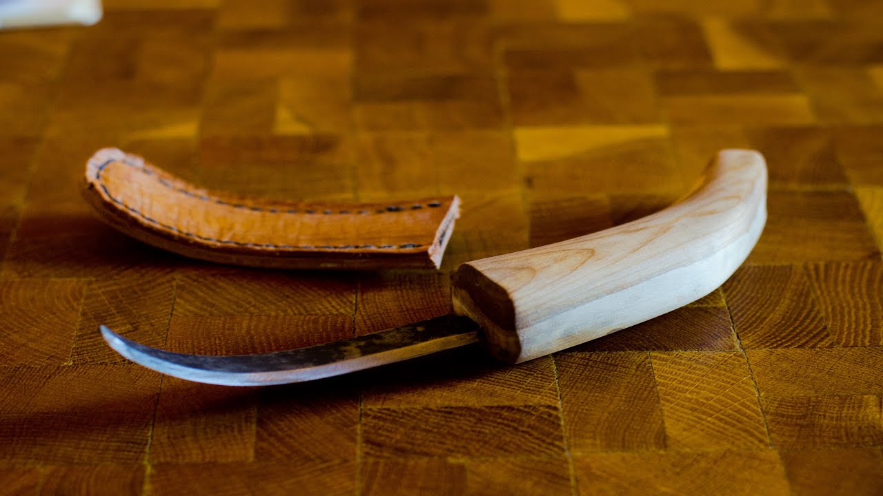 making a Crooked Knife - Mocotaugan - iron recycling