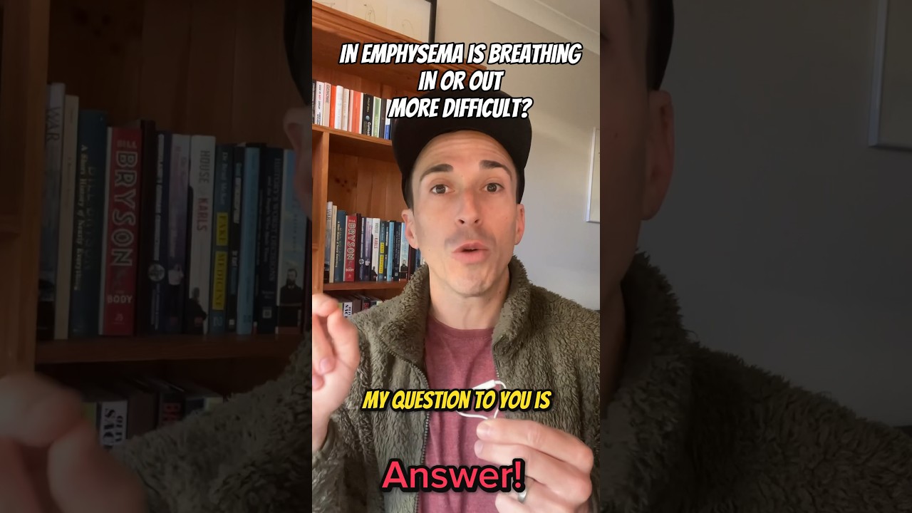 Answer! 🚨 In emphysema, is it more difficult to breathe IN or breathe OUT?