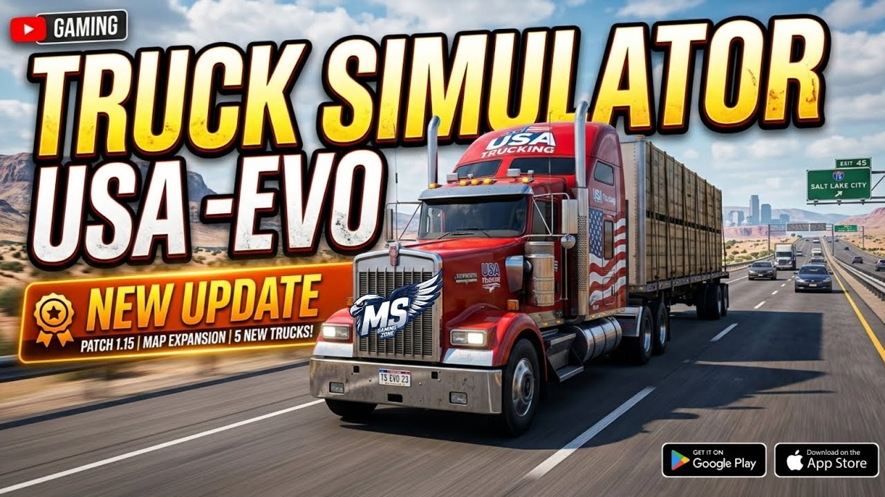 Truck Simulator USA-EVO New Map Update 500KM 🧐 Drive #NewTruckSimulator 