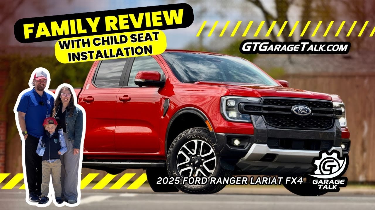 2025 Ford Ranger Lariat FX4 // Family Review with Child Seat Installation