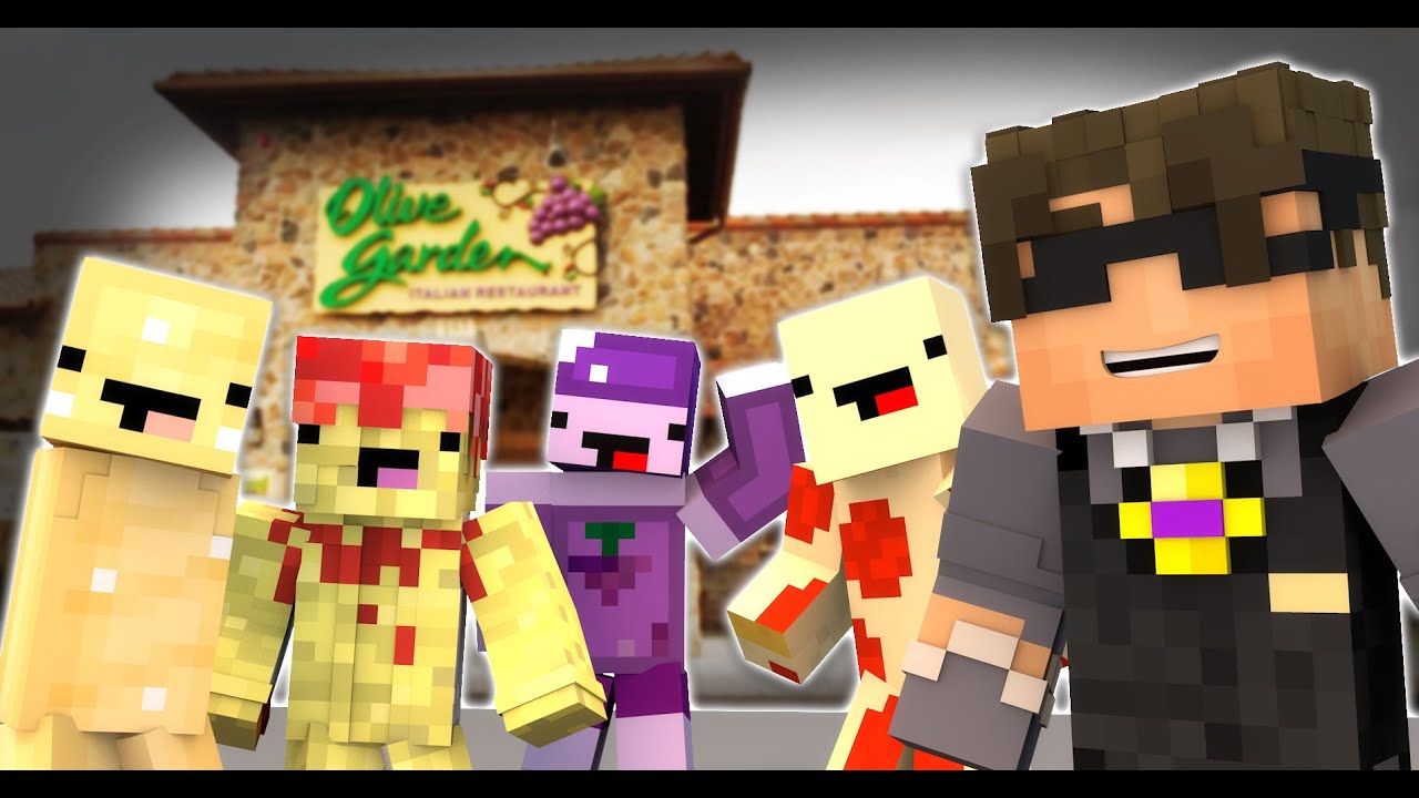 Minecraft OLIVE GARDEN HIDE N SEEK! (Our new Waifu!)