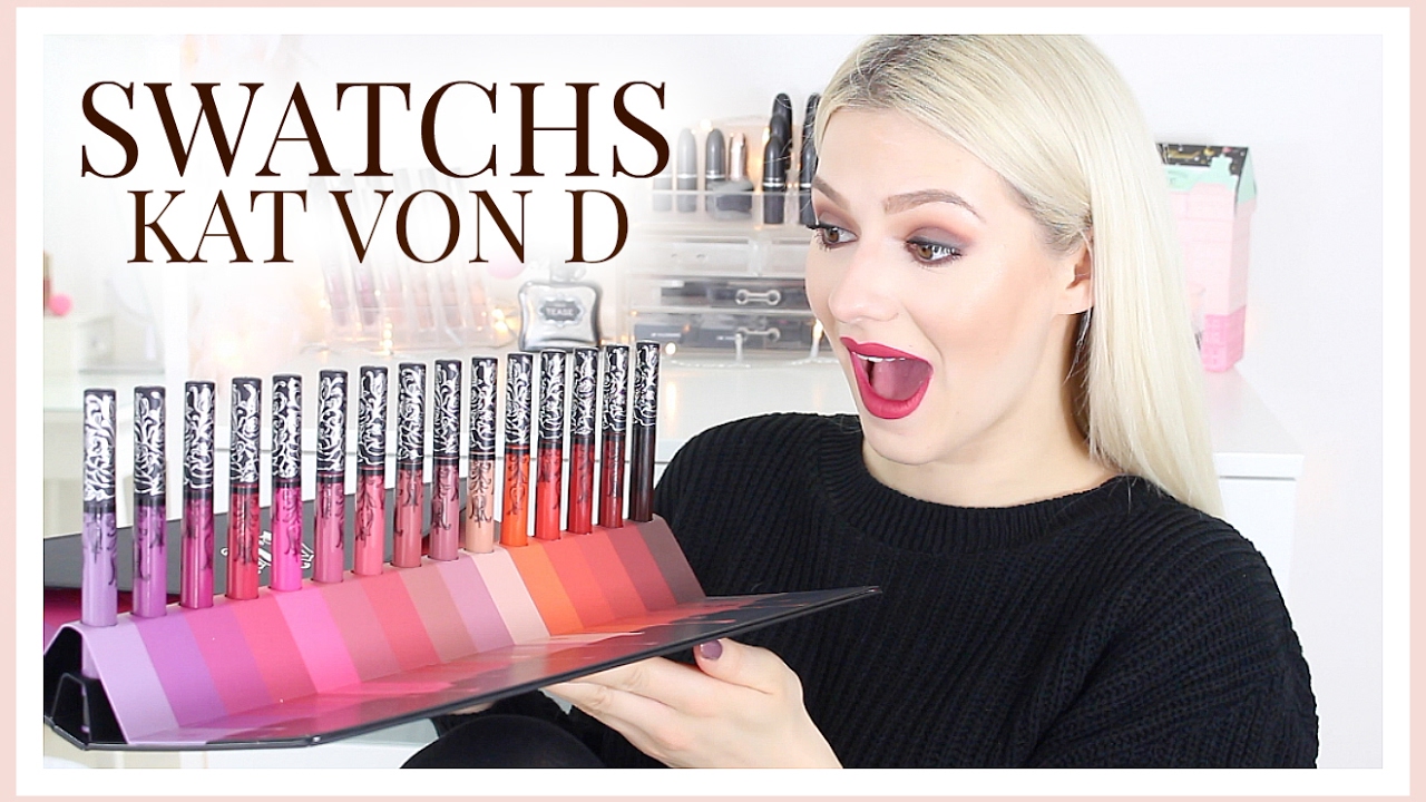 SWATCHS Rouges à lèvres KAT VON D ♡