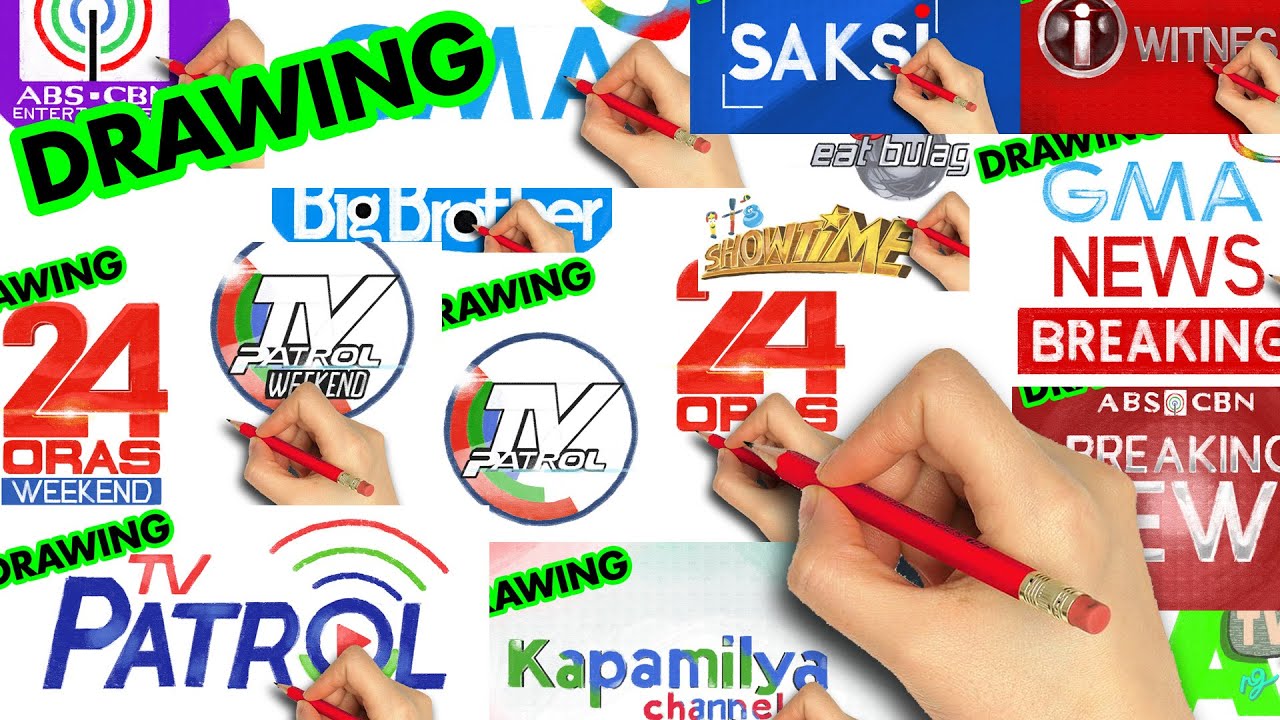 how to draw ABS CBN GMA Stuff | Art Therapy