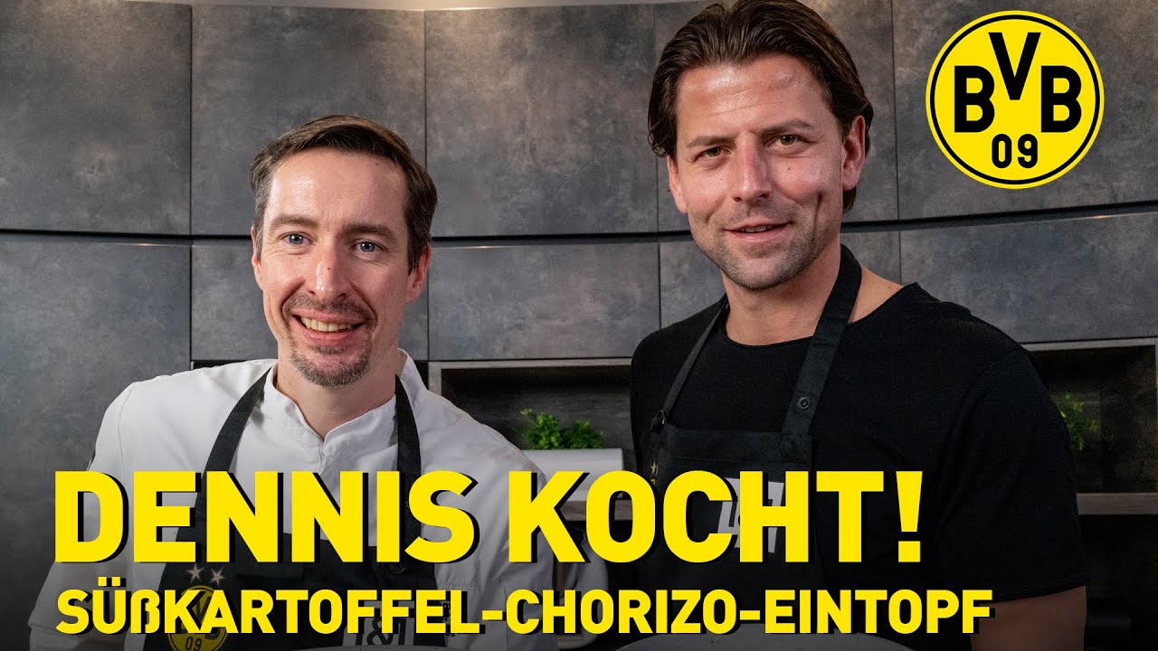 Sweet potato & chorizo stew with Roman Weidenfeller | Cooking with Dennis!