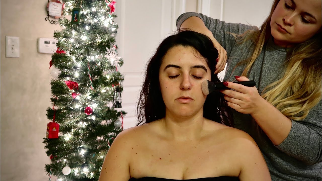 ASMR | Relaxing Light Touch Massage | Face Touching, Face Brushing, Shoulder Massage