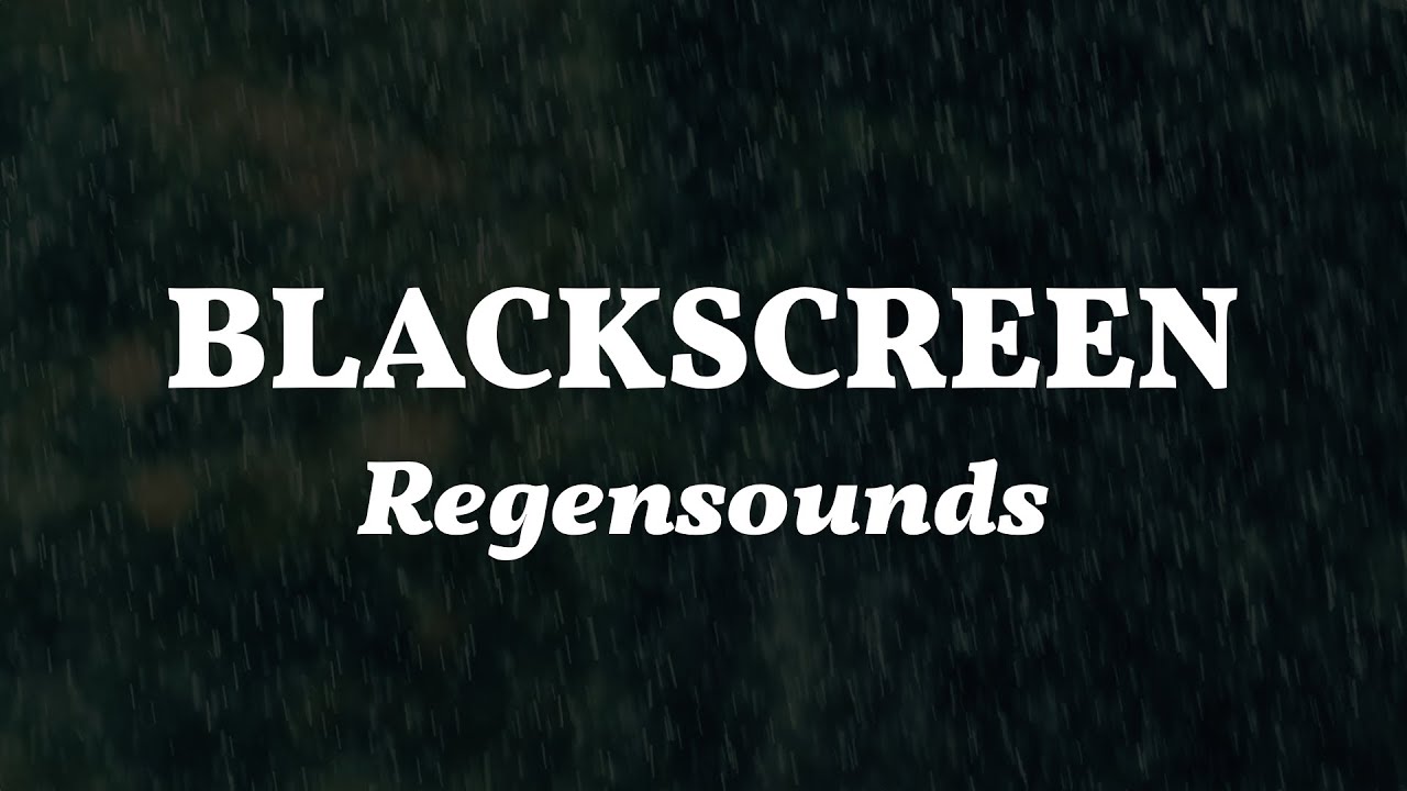 Regenger&auml;usche: 8 Stunden Regen zum Einschlafen [SCHWARZER BILDSCHIRM] Black Screen