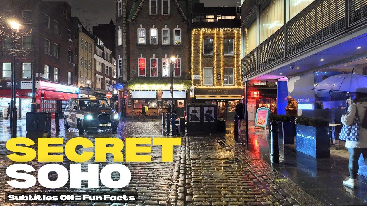 Soho After Dark  |🌙 Rainy London Night Walk ASMR 🌧️