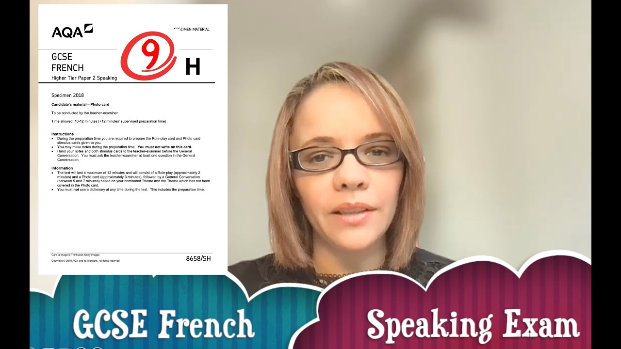 GCSE French Speaking Exam Guide & Assessment Tips - Role Play - Photo Card - General Conversation