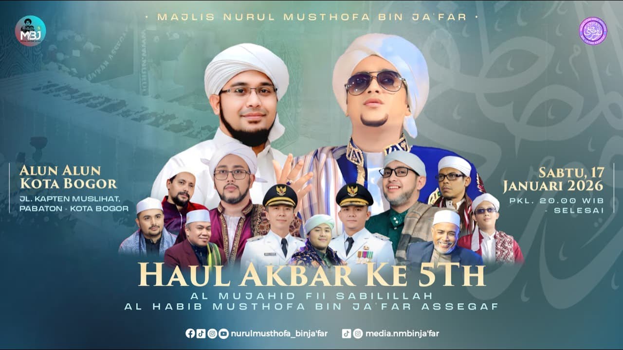🔴LIVE!  Haul Ke - 5 Habib Musthofa Bin Ja'far Assegaf | SABTU,  17 JANUARI 2026 | ALUN-ALUN BOGOR