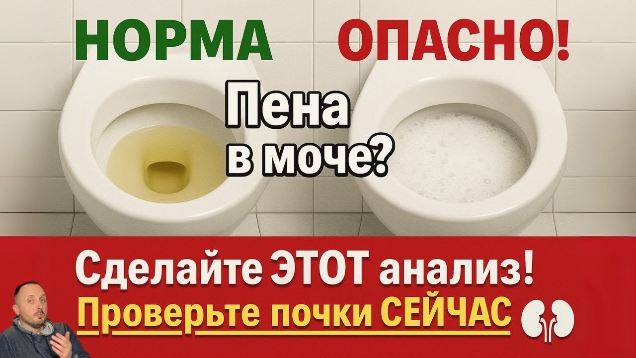 Если ваша моча ПЕНИТСЯ — срочно проверьте ЭТО! 3 опасных симптома, которые нельзя игнорировать