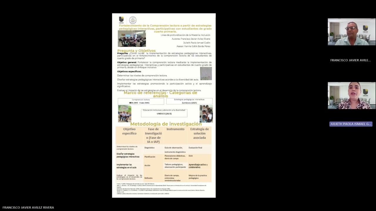VIDEO   POSTER AVANCES DE LA INVESTIGSCION