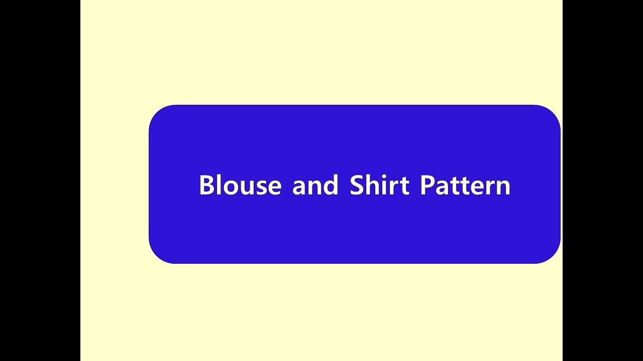 블라우스와 셔츠 패턴1- 몸판 blouse and shirt pattern 1 - bodice