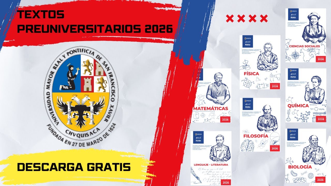 📘 Textos Preuniversitarios USFX 2026 – 📥 Descarga Gratis | ZRX Medicine and Science 🔬